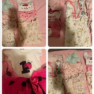 Baby girls clothes, sized 0-3 months through 18 months.